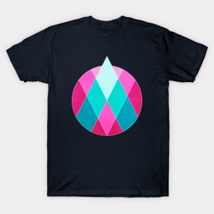 Geometric Pink Mountain T-Shirt